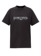 Balenciaga - Slime Logo-print Cotton-jersey T-shirt - Womens - Black