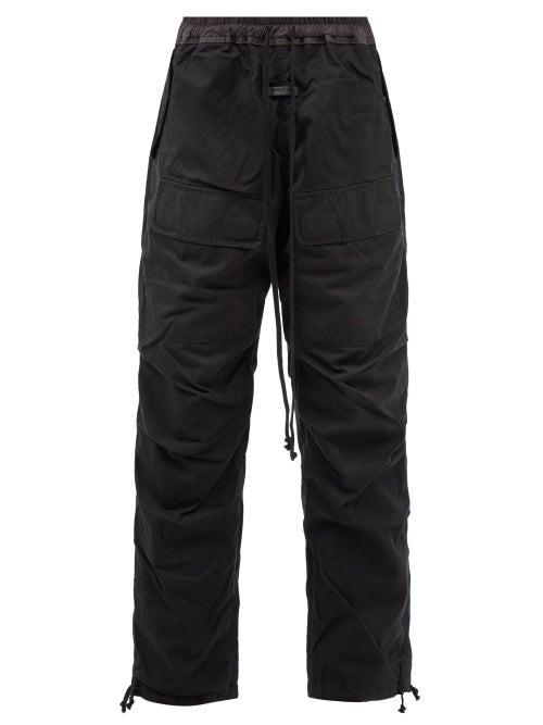 Fear Of God - Logo-tab Cotton-canvas Cargo Trousers - Mens - Black