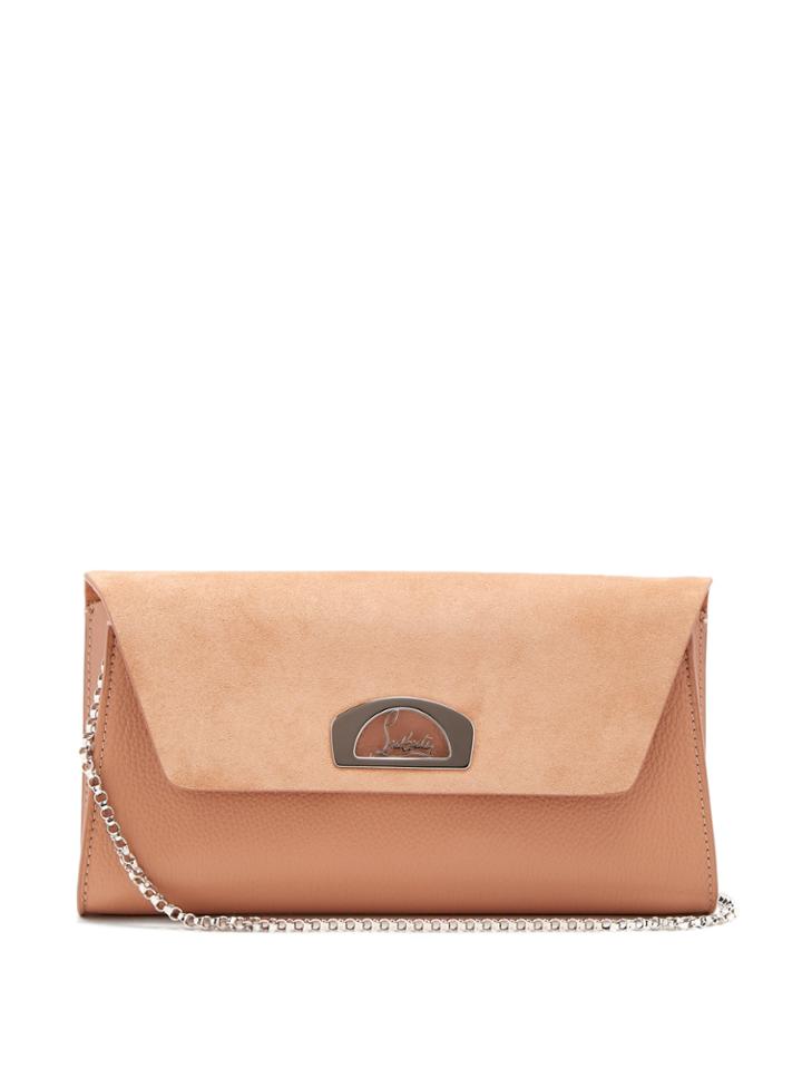 Christian Louboutin Vero Dodat Leather And Suede Clutch