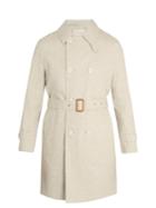 Mackintosh Point-collar Linen Overcoat