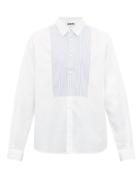 Matchesfashion.com Hope - Striped Bib Cotton Poplin Shirt - Mens - White