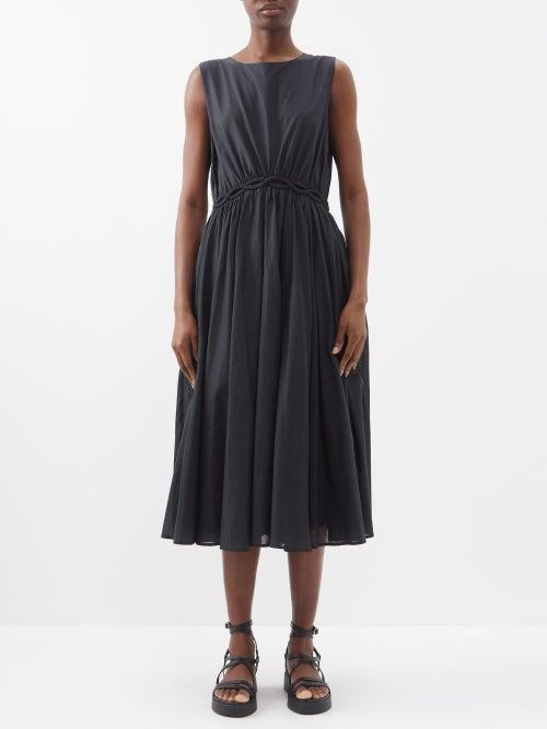 Merlette - Eclipse Pima Cotton Midi Dress - Womens - Black