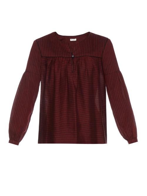 Masscob Waved-stripe Cotton Top