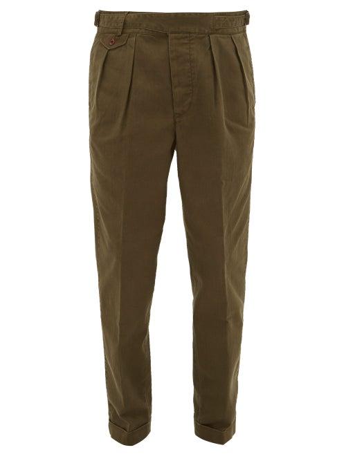 Matchesfashion.com Polo Ralph Lauren - Cotton Tapered Fit Trousers - Mens - Khaki