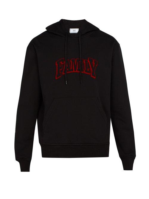 Matchesfashion.com Ami - Family Cotton Hooded Sweatshirt - Mens - Black