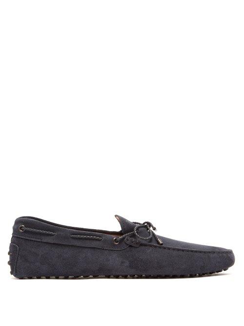Matchesfashion.com Tod's - Gommini Suede Driving Shoes - Mens - Navy