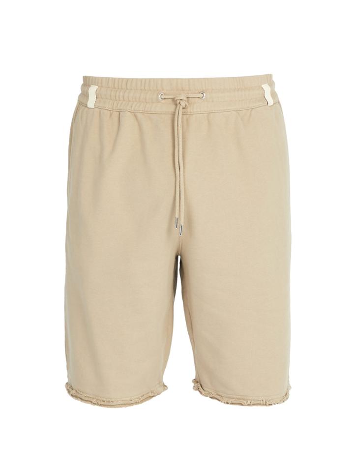 Helmut Lang Distressed Hem Cotton Shorts