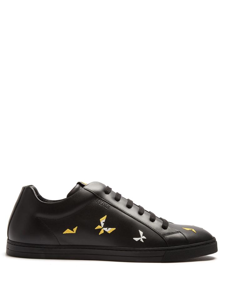 Fendi Butterfleye Low-top Leather Trainers
