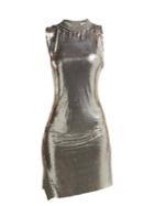 Paco Rabanne Mesh Round-neck Mini Dress