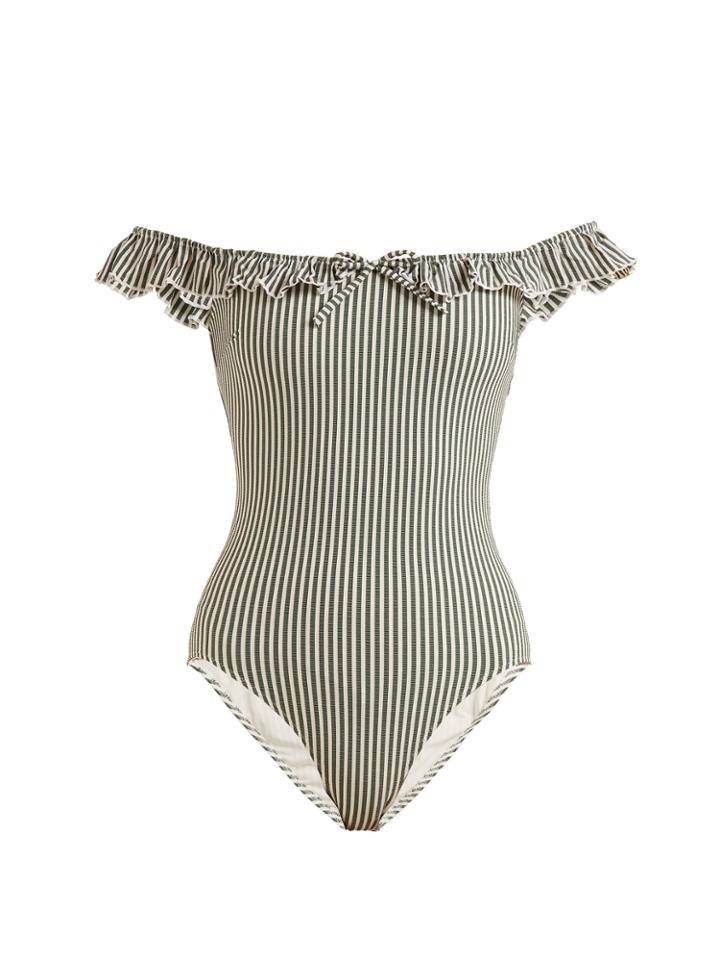 Solid & Striped The Amelia Off-the-shoulder Swimsuit