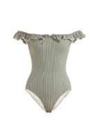 Solid & Striped The Amelia Off-the-shoulder Swimsuit