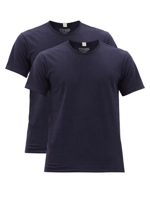Matchesfashion.com Lady White Co. - Our Pack Of Two Cotton-jersey T-shirts - Mens - Navy