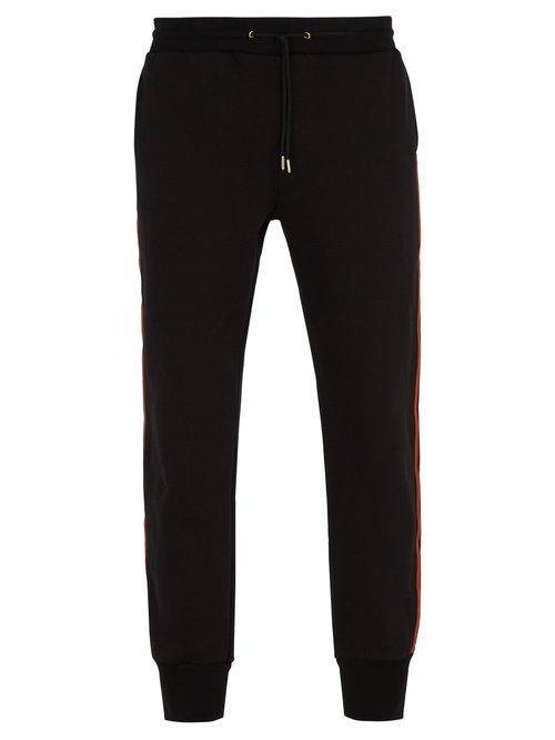 Matchesfashion.com Paul Smith - Side Stripe Tapered Leg Cotton Track Pants - Mens - Navy