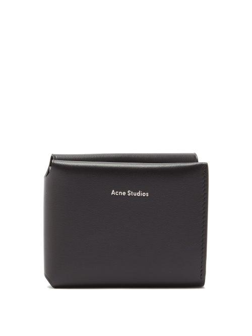 Matchesfashion.com Acne Studios - Logo-debossed Tri-fold Leather Wallet - Womens - Black