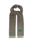 Gucci Panther-embroidered Checked Scarf