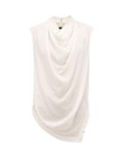 Matchesfashion.com Proenza Schouler - Cowl-neck Silk-crepe Top - Womens - Ivory