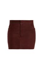 Raey Tumbled Nubuck-leather Mini Skirt