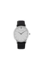 Matchesfashion.com Larsson & Jennings - Lugano Stainless Steel And Leather Watch - Mens - Black White