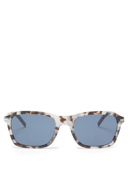 Matchesfashion.com Dior Homme Sunglasses - Square Acetate Sunglasses - Mens - Brown Multi