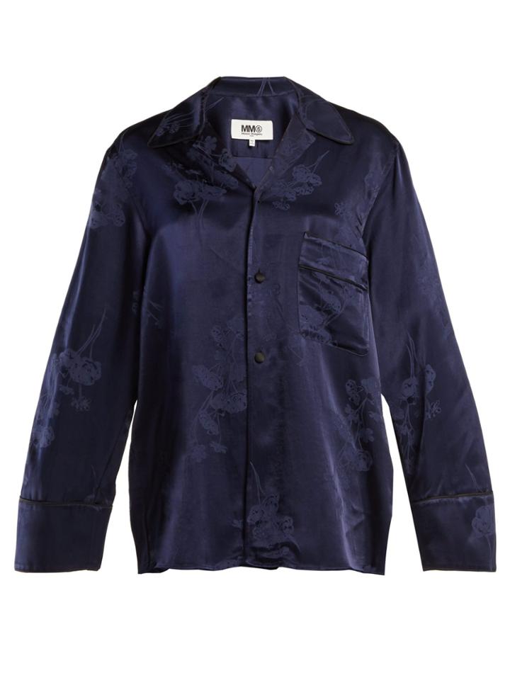 Mm6 Maison Margiela Oversized Jacquard Pyjama-style Shirt