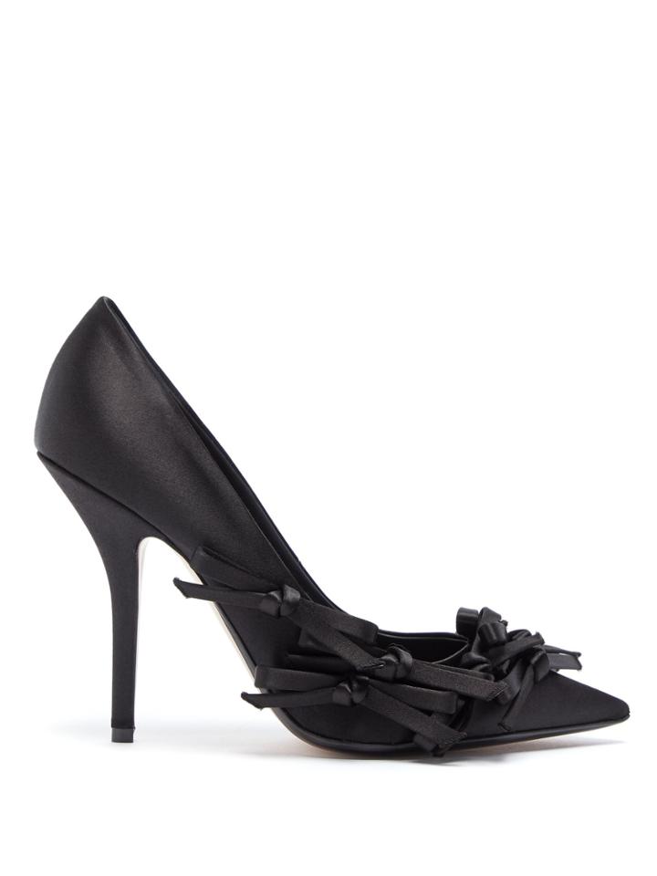 No. 21 Bow-embellished Satin Pumps