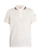 Matchesfashion.com Moncler - Contrast Striped Collar Cotton Piqu Polo Shirt - Mens - White