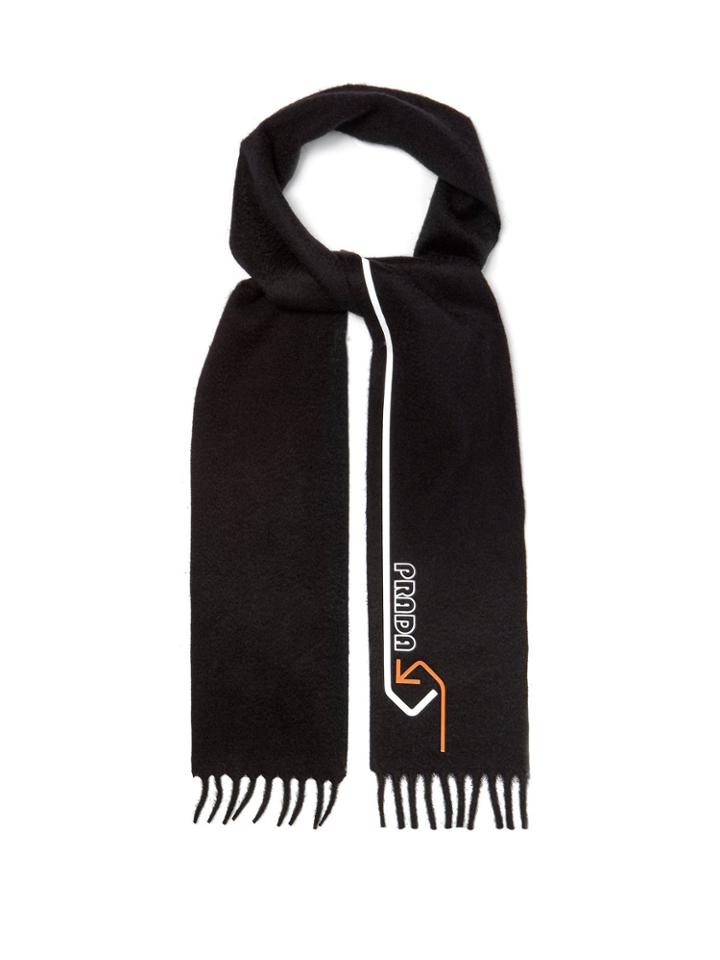 Prada Logo-print Cashmere Scarf