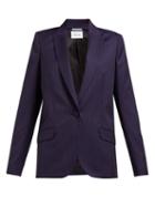 Matchesfashion.com Pallas X Claire Thomson-jonville - Single Breasted Pinstripe Wool Jacket - Womens - Navy