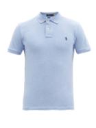 Polo Ralph Lauren - Slim-fit Cotton-piqu Polo Shirt - Mens - Light Blue