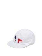 Matchesfashion.com Maison Kitsun - Fox Embroidered Cotton Blend Cap - Mens - White