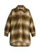 Chloé Single-breasted Checked Mohair-blend Coat