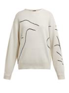 Matchesfashion.com Joseph - Abstract Embroidered Sweater - Womens - Ivory Multi