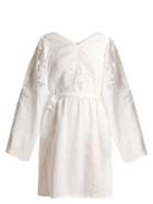 Matchesfashion.com Vita Kin - Sunflower Mid Weight Linen Dress - Womens - White