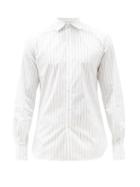 Matchesfashion.com Sbline - Pinstriped Cotton-poplin Shirt - Mens - White Black