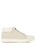 Lanvin Mid-top Suede And Leather Trainers