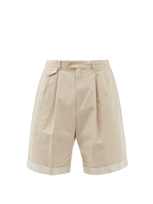 Nick Fouquet - Ulderico Cotton-twill Shorts - Mens - Grey