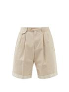 Nick Fouquet - Ulderico Cotton-twill Shorts - Mens - Grey