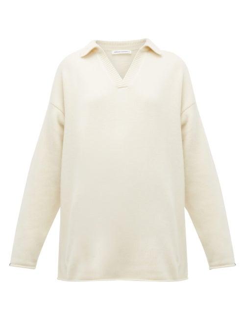 Matchesfashion.com Extreme Cashmere - No.101 Jules Cashmere Blend Sweater - Womens - Cream