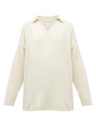 Matchesfashion.com Extreme Cashmere - No.101 Jules Cashmere Blend Sweater - Womens - Cream