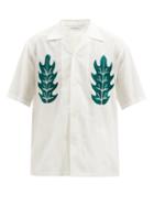 Matchesfashion.com Sasquatchfabrix - Hiragi Holly-embroidered Poplin Shirt - Mens - White