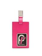 Matchesfashion.com Prada - Security Clip On Leather Cardholder - Womens - Pink Multi
