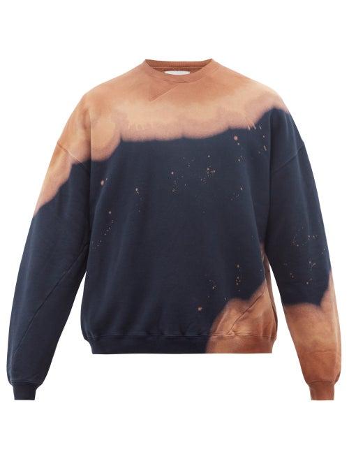 Noma T.d. - Tie-dye Cotton-jersey Sweatshirt - Mens - Navy