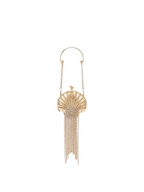 Matchesfashion.com Rosantica - Shell Mini Crystal-embellished Pendant Bag - Womens - Gold