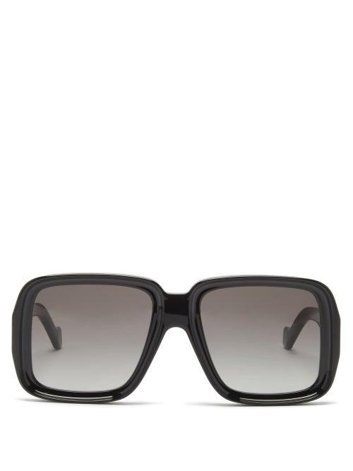 Loewe - Square Acetate Sunglasses - Mens - Black