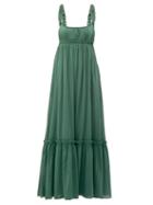 Matchesfashion.com Loup Charmant - Sonnet Empire Waist Cotton Maxi Dress - Womens - Green