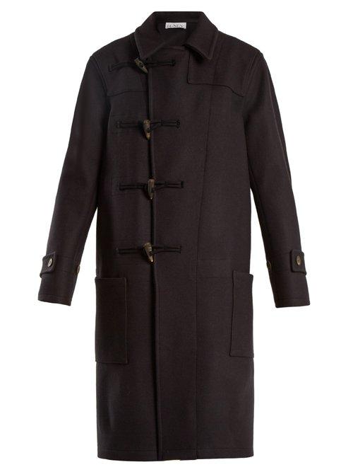 Matchesfashion.com Raey - Double Breasted Wool Duffle Coat - Womens - Navy