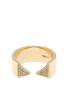 Matchesfashion.com Ileana Makri - White Diamond & Yellow Gold Pyramid Ring - Womens - Yellow Gold