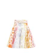 Zimmermann - High-rise Pleated Floral-print Poplin Mini Skirt - Womens - Multi