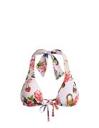 Matchesfashion.com Dolce & Gabbana - All The Lovers Print Triangle Bikini Top - Womens - Pink Multi