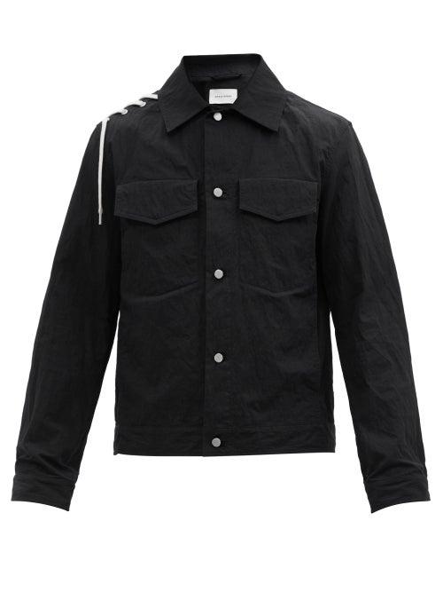 Matchesfashion.com Craig Green - Lace-up Cotton-blend Shirt - Mens - Black Cream